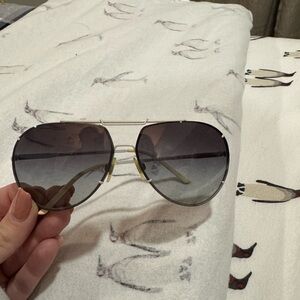 Dolce & Gabbana White Frame Sunglasses